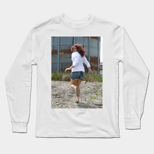 Portrait of a Teenager 3 Long Sleeve T-Shirt by Avalinart